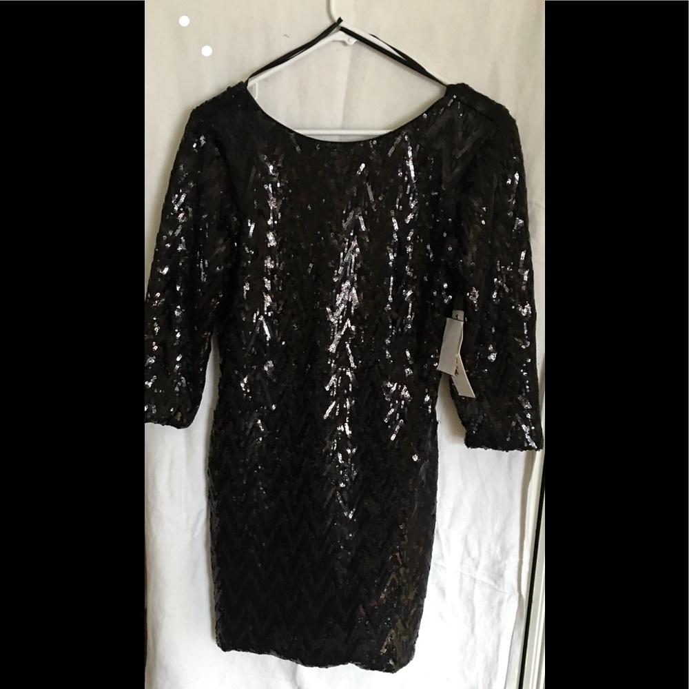Black Sequin Dress